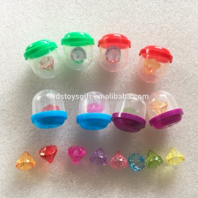 Cheaper 1.1" vending machine empty capsule with assortment color diamond