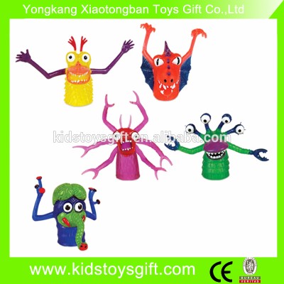 soft monster puppet/small plastic finger toy