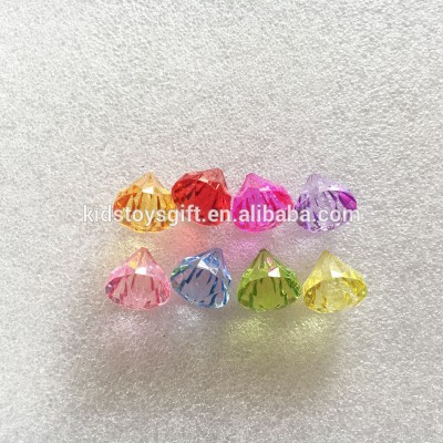 Cheaper mini plastic coloful diamond toy, small 1.1" capsule for vending machine