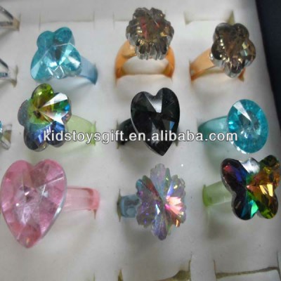 plastic diamond rings for kids,kids ring set,small ring toy