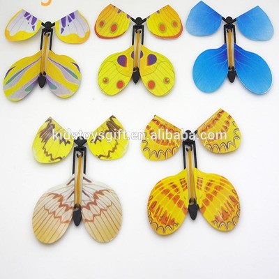 Cheaper 3D Paper DIY flying plastic butterfly toy