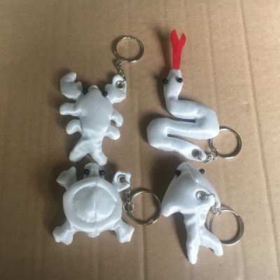 Kids DIY white   3D Sand stuffed animal keychain