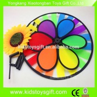 coloful rainbow flower garden pinwheel/Sunflower pinwheel toy