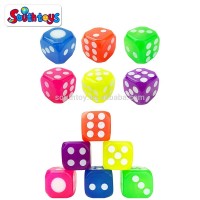 Bouncy Rubber LED Light Up Flashing Dice Ball Toy