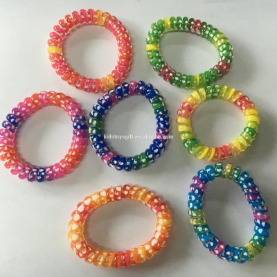 Fashion kids metal coil spring bracelets cheaper hair bands